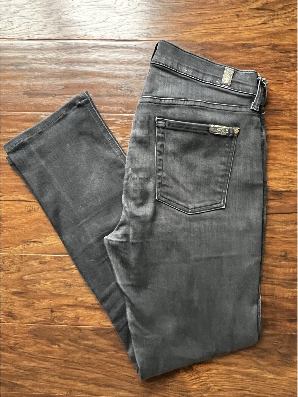 7 for All Mankind Jeans Black Women’s Size 30 Ankle Straight Leg